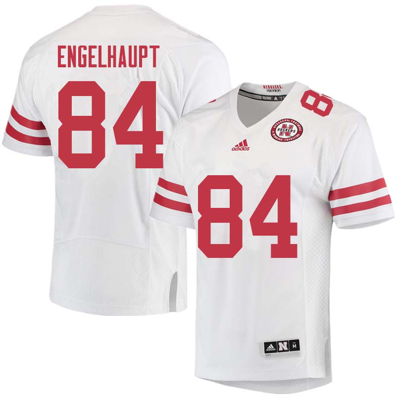 Men #84 David Engelhaupt Nebraska Cornhuskers College Football Jerseys Sale-White
